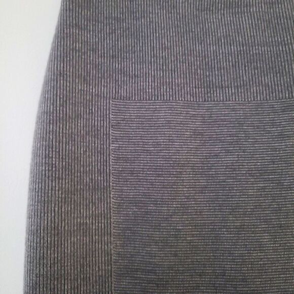 NWOT Oleana Silk & Merino Wool Knit Grey Pencil Skirt – M - Picture 6 of 11